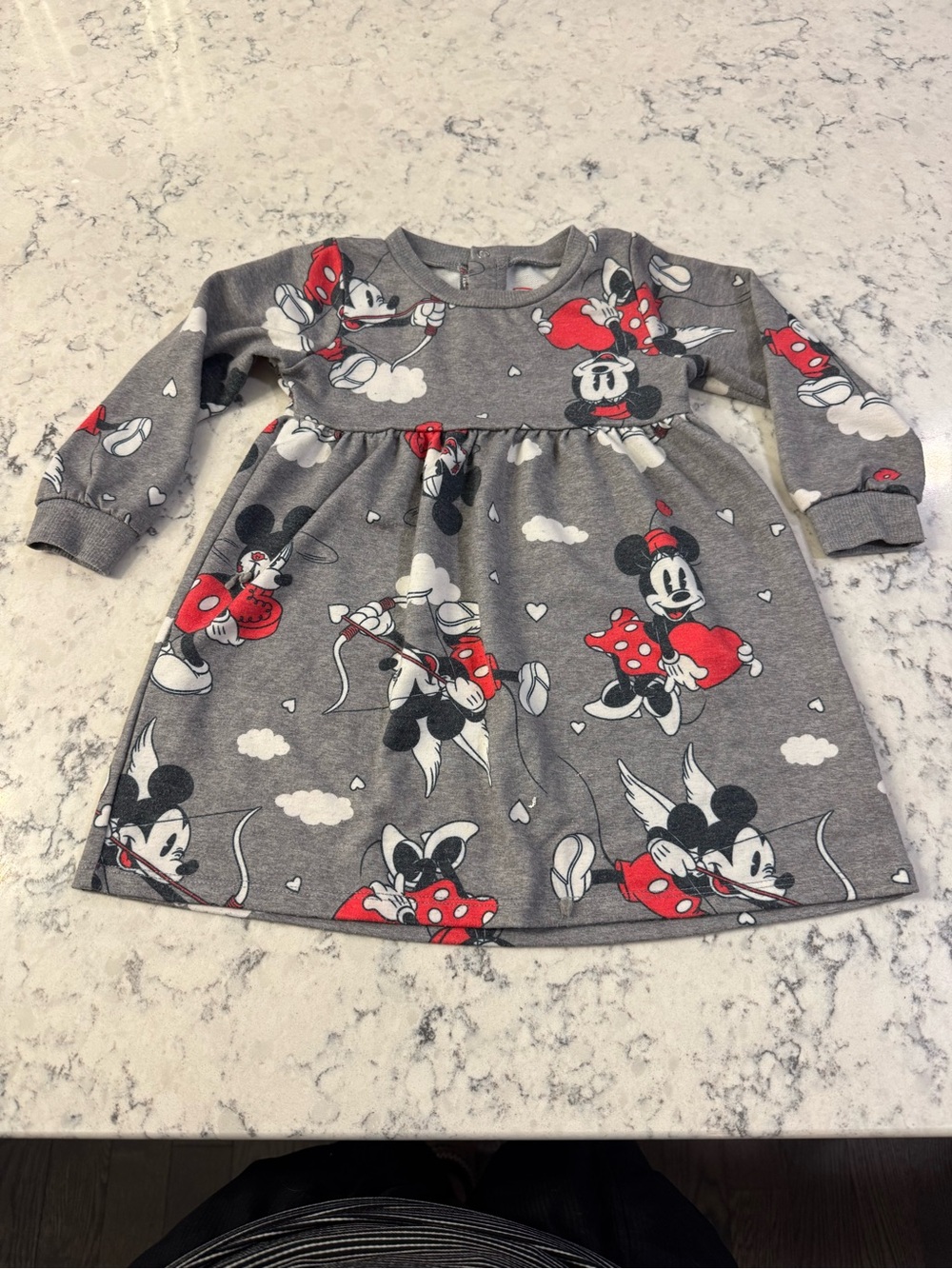 Disney Mickey and Minnie Mouse Gray 18mo dress.
